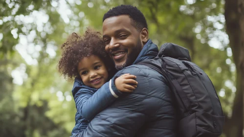 Loving Father and Daughter Moment