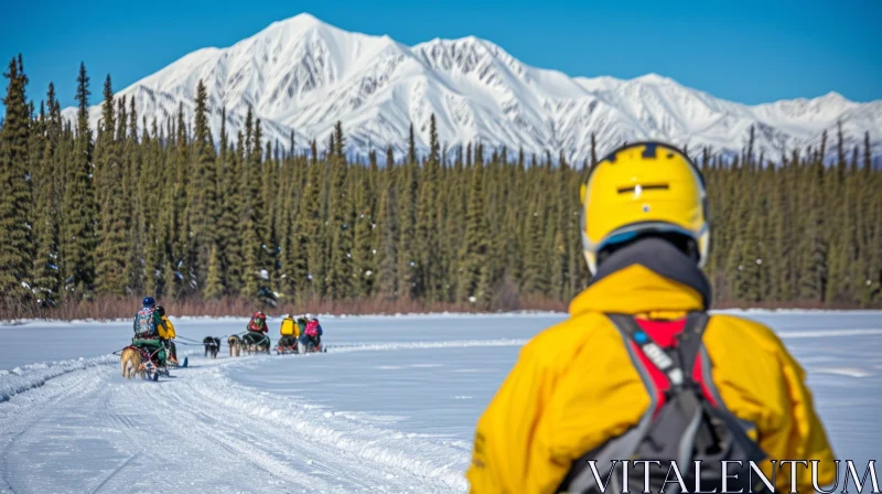 Adventurous Sled Dog Races in Alaska - Stunning Photography AI Image