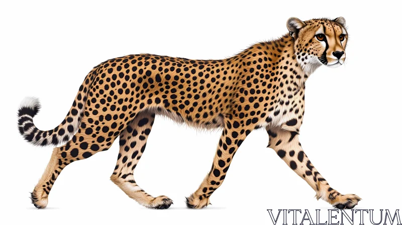 Cheetah's Graceful Stride AI Image