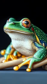 Colorful Frog Portrait