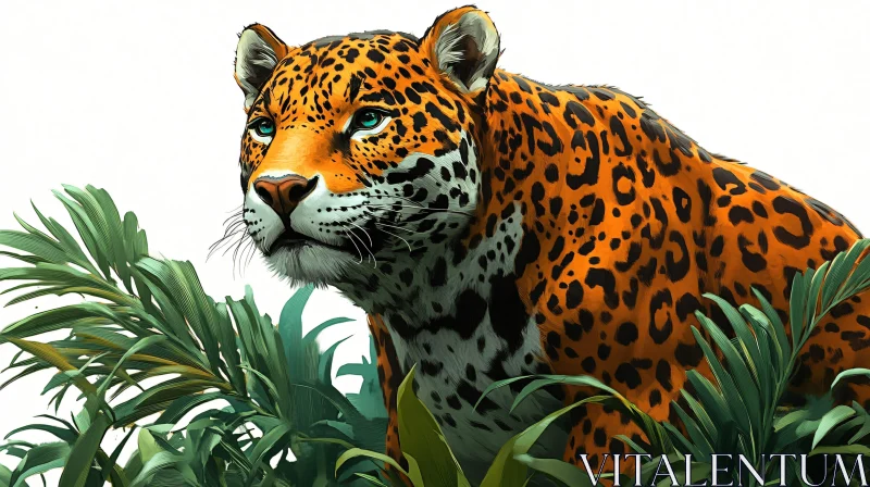 Stealthy Leopard in the Jungle AI Image