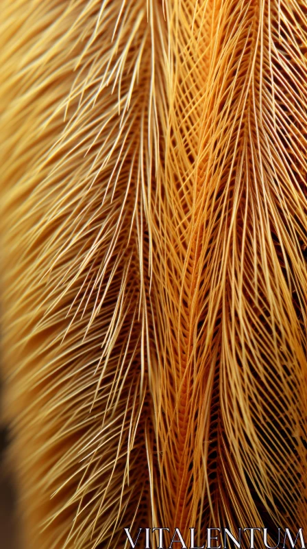 Close-Up Study of Bird's Feather: An Abstract Nature Exploration AI Image