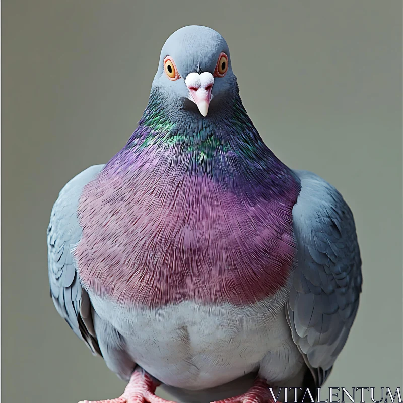 Pigeon Portrait, Bird Photography AI Image