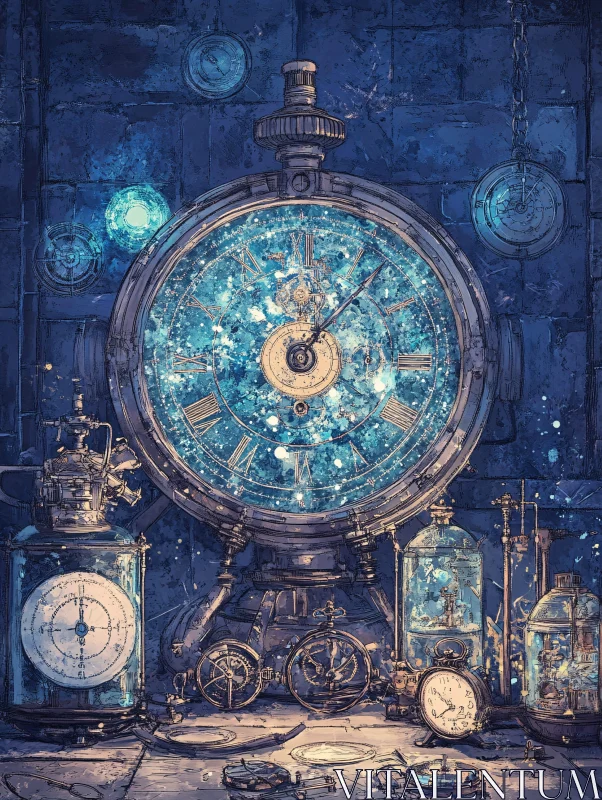 AI ART Intricate Steampunk Clockwork Scene