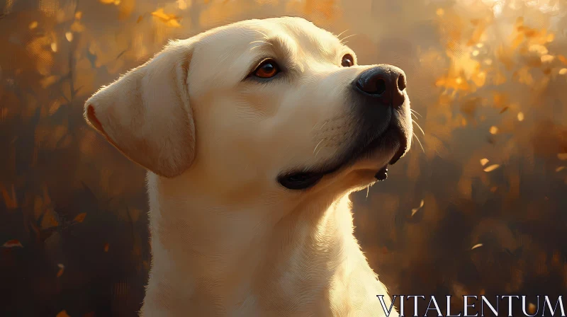 Golden Hour Dog Portrait AI Image