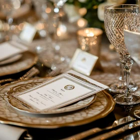 Sophisticated Wedding Table Arrangement