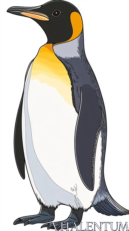 Elegant Penguin Art AI Image