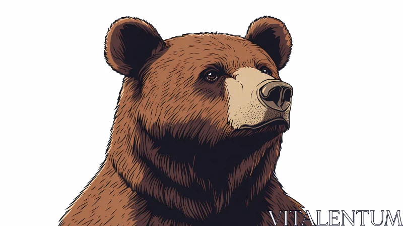 Illustrative Portrait of a Bear AI Image