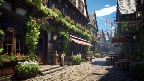 Open-world Fantasy Town: A Journey Through Renaissance-inspired Streets