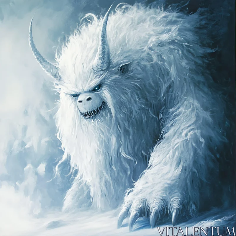 AI ART Abominable Snowman Winter Portrait