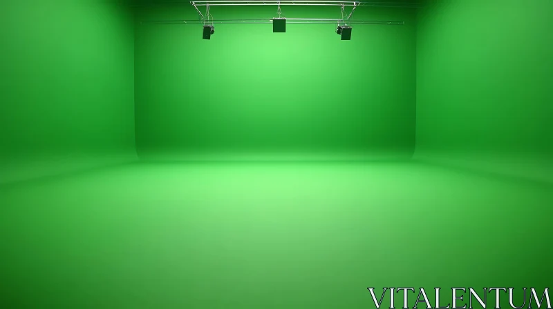 AI ART Empty Green Studio for Visual Effects