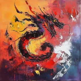 Dragon Artwork with Bold Strokes