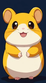 Adorable Yellow Hamster Artwork