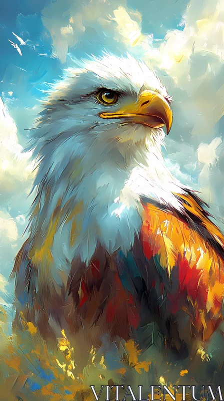 Eagle in Artistic Glory AI Image