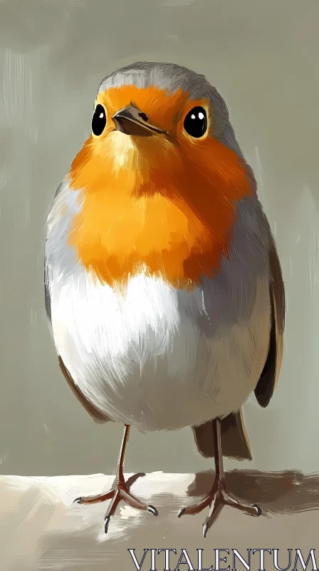 Artistic Rendering of a Robin AI Image