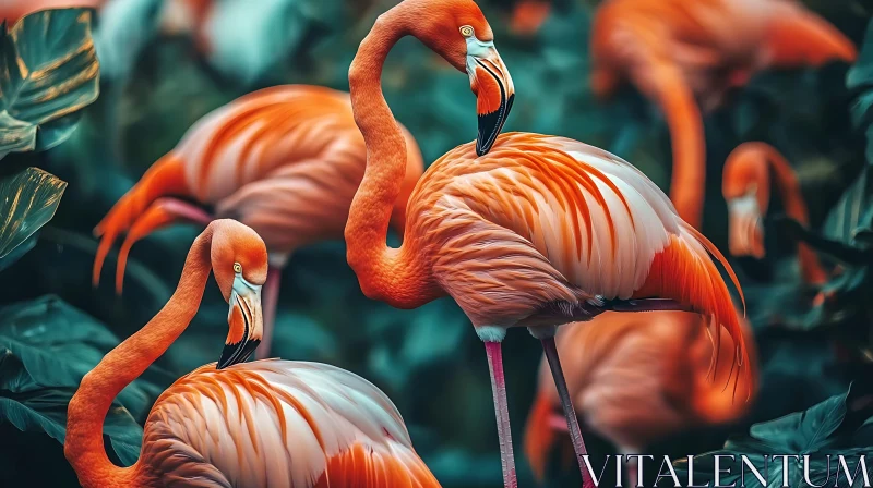 Flamingos in the Wild AI Image