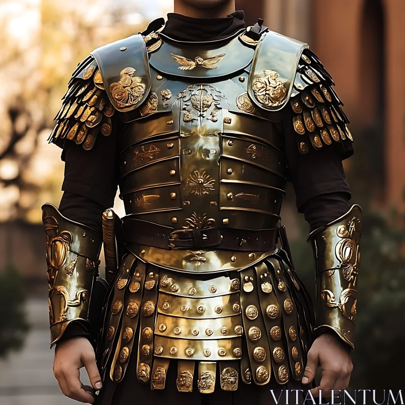 Ornate Roman Armor Character AI Image