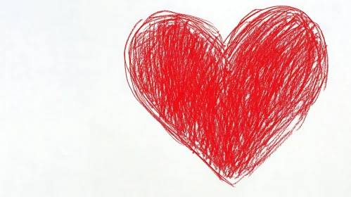 Scribbled Heart Drawing for Valentine's Day