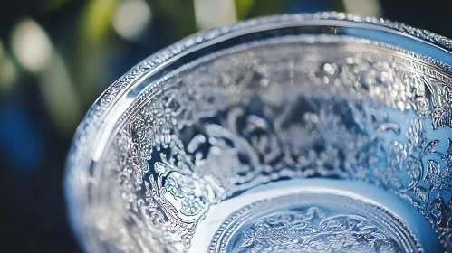 Detailed Silver Bowl Art