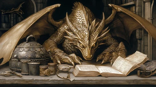 Dragon's Study: A Fantasy Realm