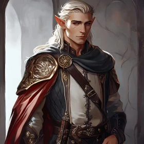 Elven Warrior with White Hair