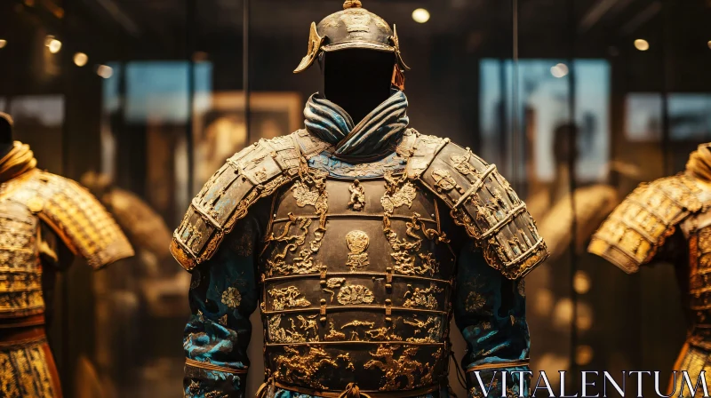 AI ART Antique Armor with Gold Details