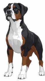 Digital Art of a Noble Dog