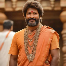 Serene Man in Traditional Attire