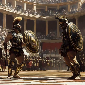 Epic Gladiator Battle in the Roman Colosseum