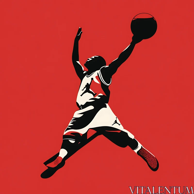 Athlete Silhouette AI Image