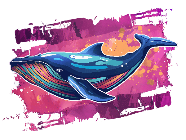 POD Design Colorful Whale Art