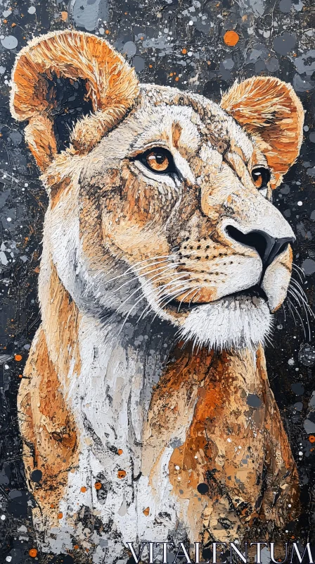 AI ART Majestic Lioness in Art