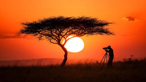 Photographer Capturing Sunset