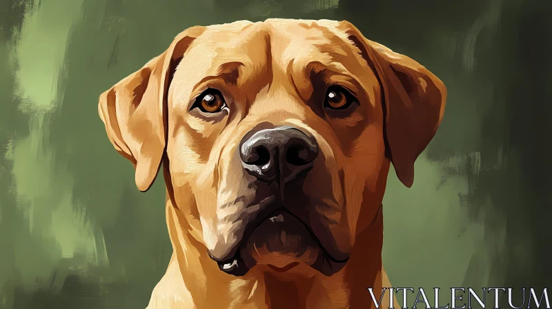 AI ART Majestic Brown Dog Art