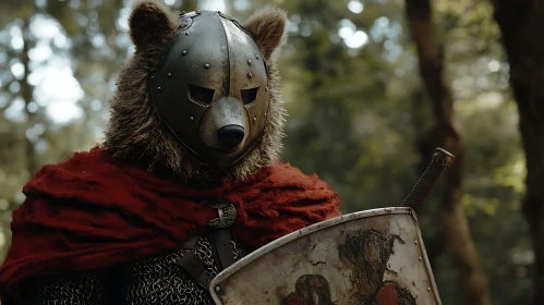 Armored Bear Warrior with Sword