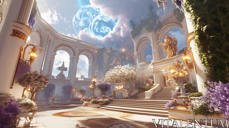 Heavenly Garden Architecture AI Image