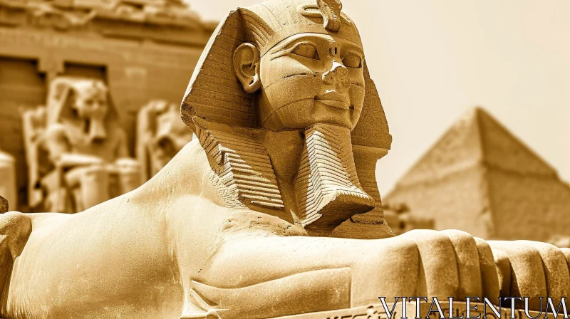 AI ART The Great Sphinx of Giza: A Majestic Ancient Wonder