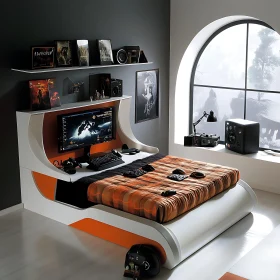 High-Tech Gaming Bedroom Design
