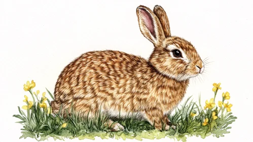 Brown Rabbit Illustration
