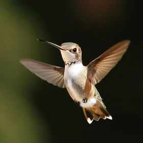 Hummingbird Flying, Bird Portrait
