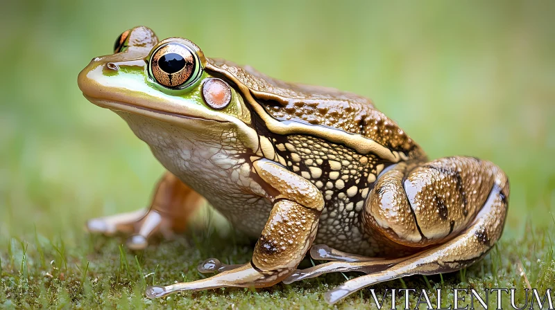 Frog Resting in Nature AI Image