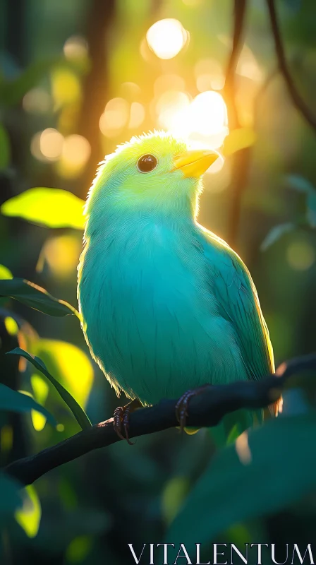 AI ART Serene Forest Bird