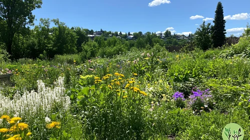 Lush Wildflower Field with Colorful Blooms