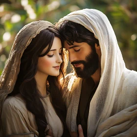 Serene Couple Portrait in Soft Light