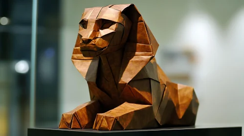 Geometric Paper Lion