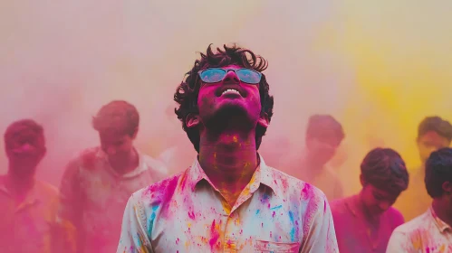 Colorful Holi Festival Celebration Image