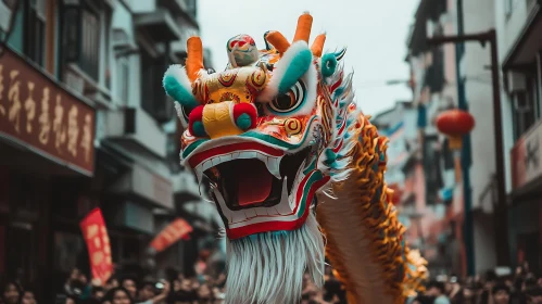 Festive Dragon Street Performance