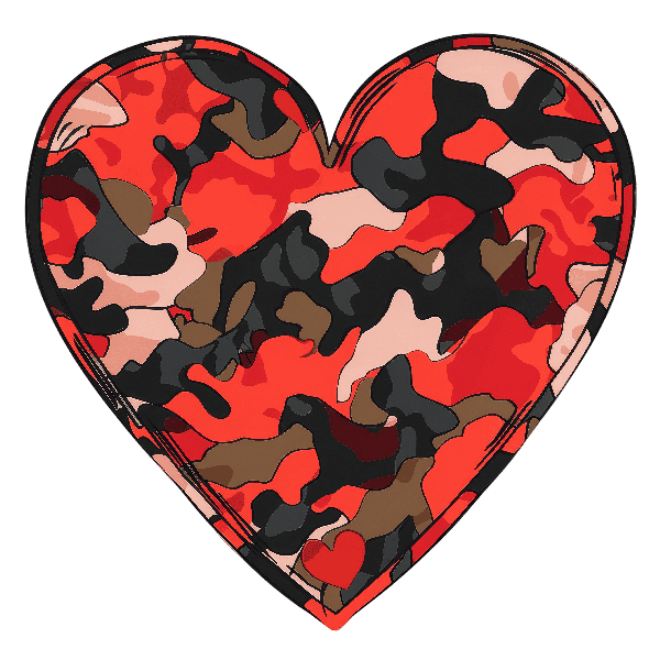 Camouflage Heart Pattern