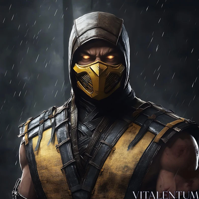 Mortal Kombat Character in Armor AI Image