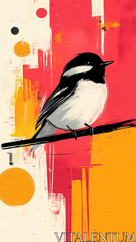 Colorful Bird Abstract Art AI Image